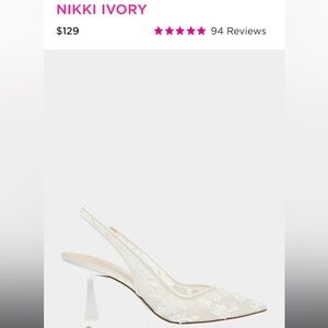 Betsey Johnson Nikki Ivory Slingback Heels
